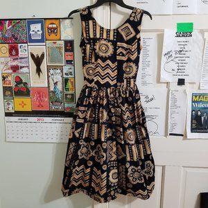 Passports Of Pier 1 Imports dress Small Aztec tribal print midi boho VINTAGE